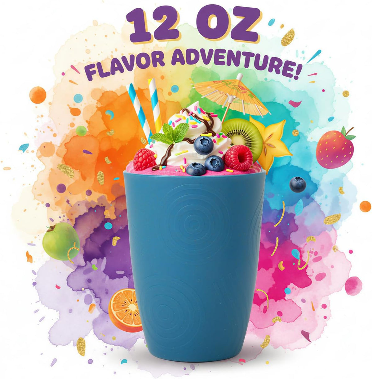 Wheat Straw Cups,12oz Plastic Cups for Kids,Drinking Glasses Set of 8