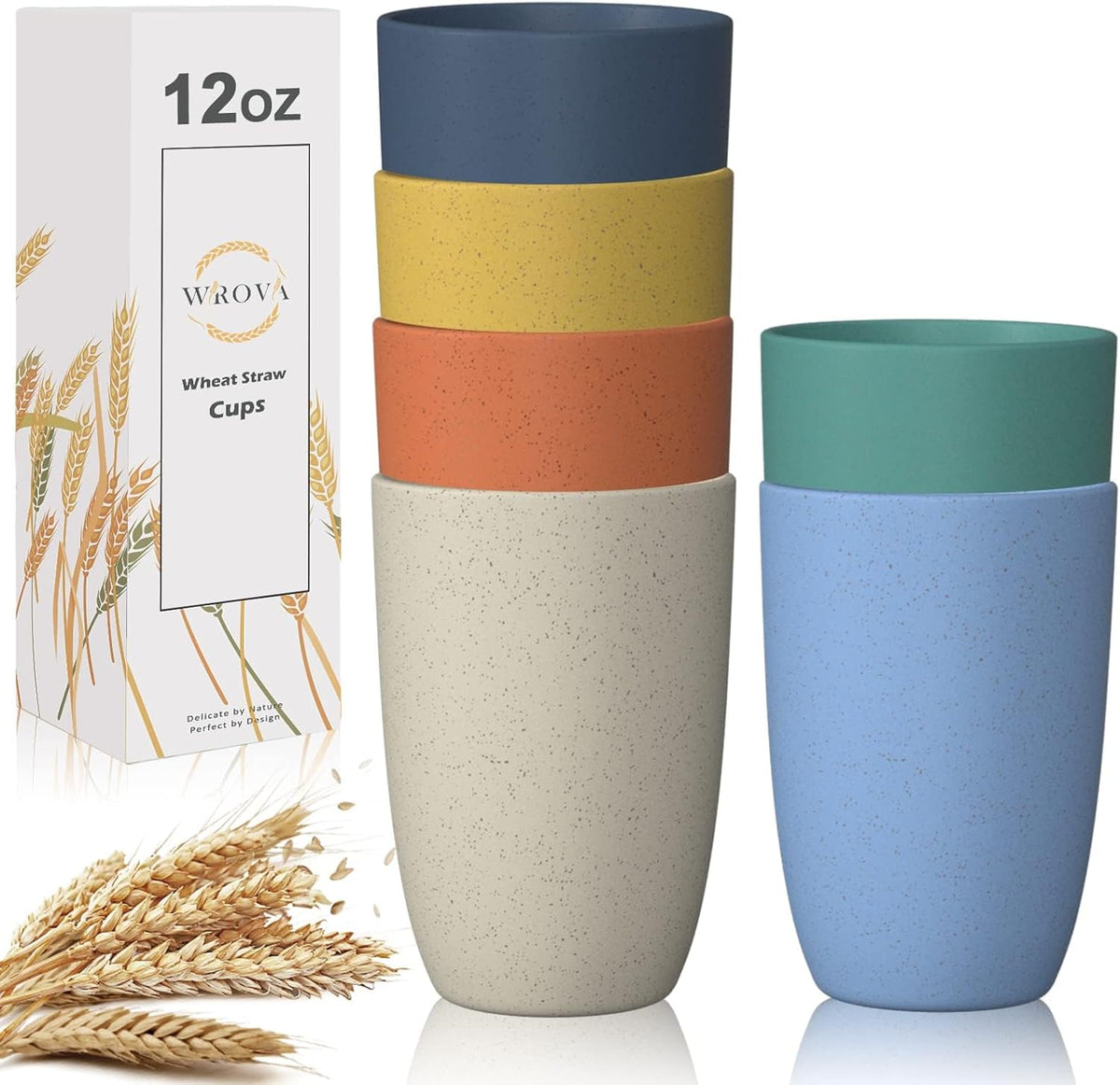 Wheat Straw Cups 6 PCS Good Alternative to Plastic Reusable CupsWheat Straw Cups 6 PCS Good Alternative to Plastic Reusable Cups